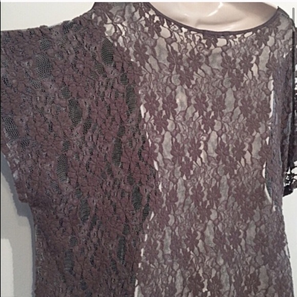 Anthropologie lace short sleeve shark bite… - Picture 5 of 10